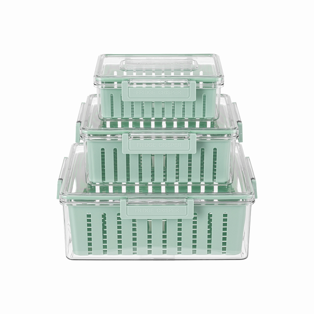 Bộ 3 hộp bảo quản thực phẩm kèm khay tách nước Elmich EL3124 dung tích 800ml-2200ml- 4300ml