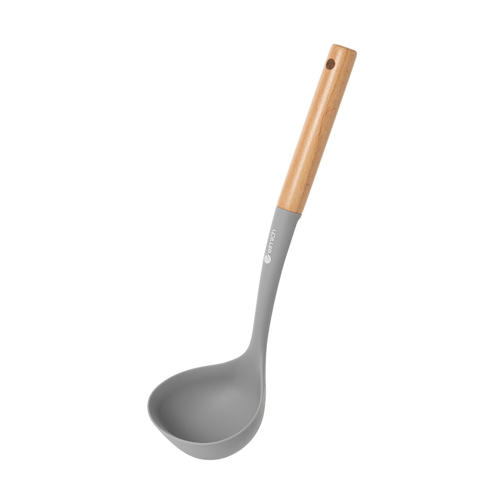 Muôi canh silicone cán gỗ Elmich Daily