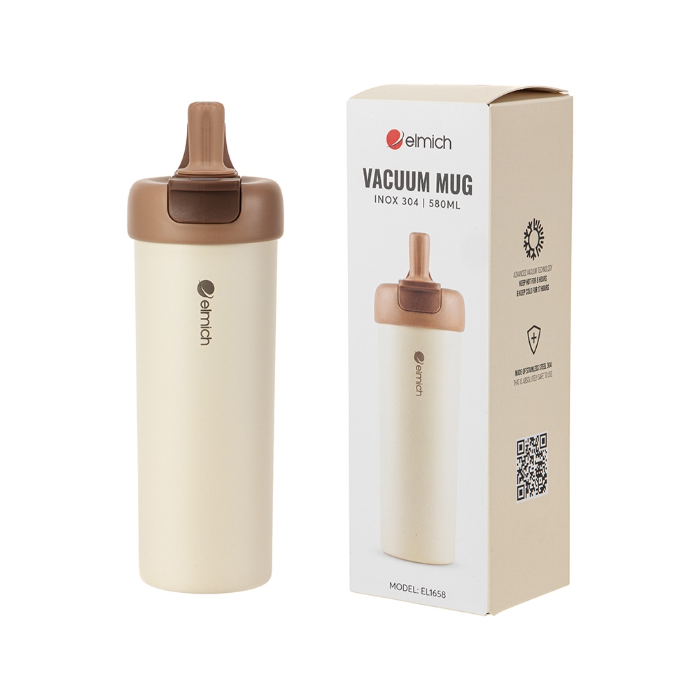 Cốc giữ nhiệt inox 304 Elmich EL1658 dung tích 580ml