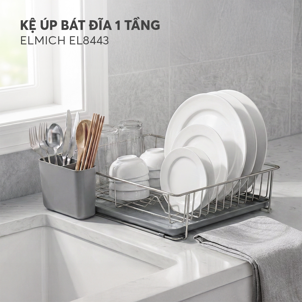 Kệ úp bát đĩa 1 tầng Elmich EL8443