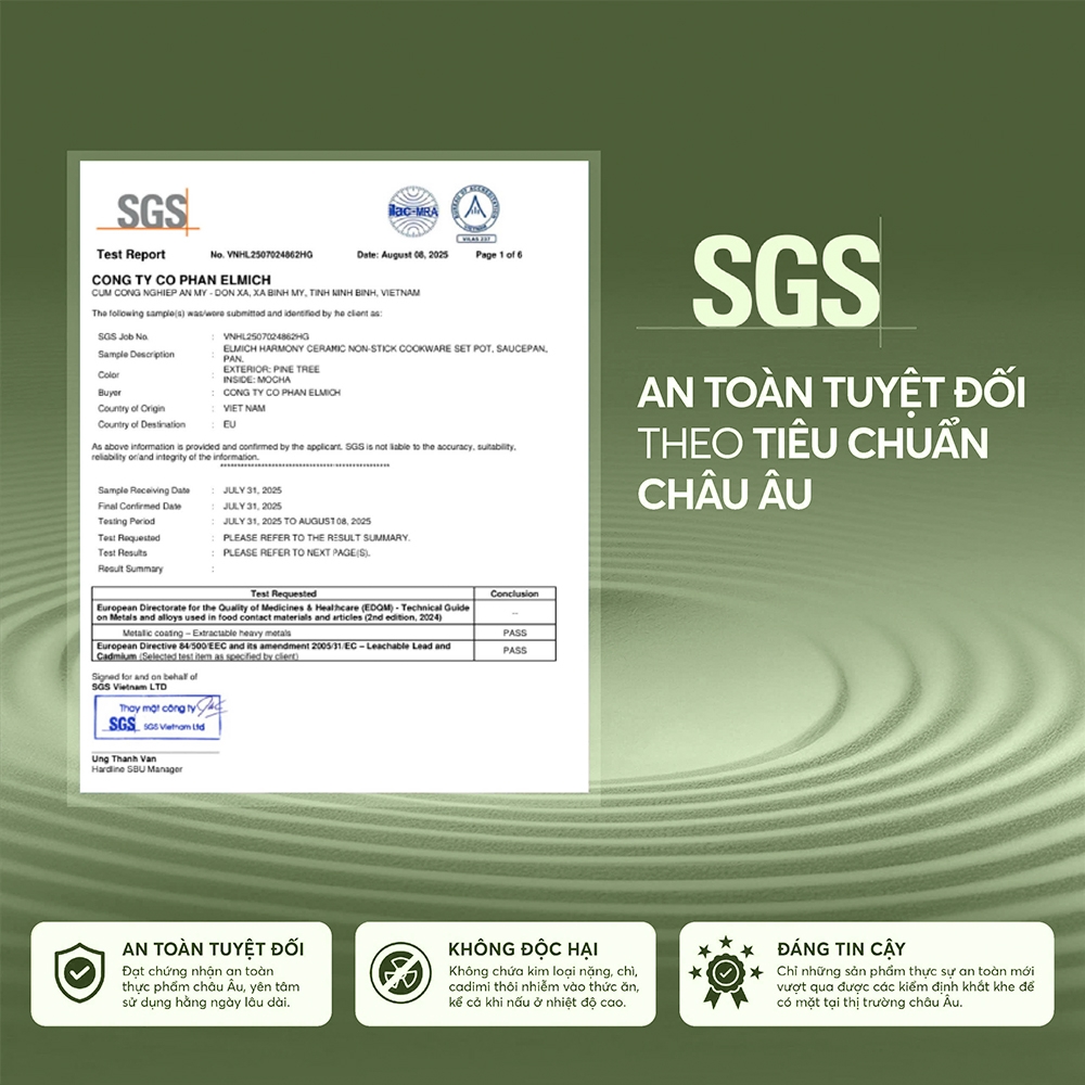 Chảo chống dính ceramic Elmich Plus Olive EL6001OV