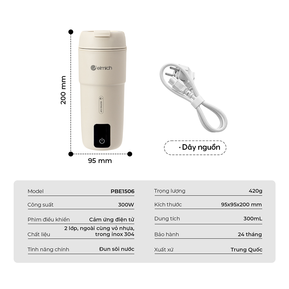 Bình đun nước di động Elmich PBE1506