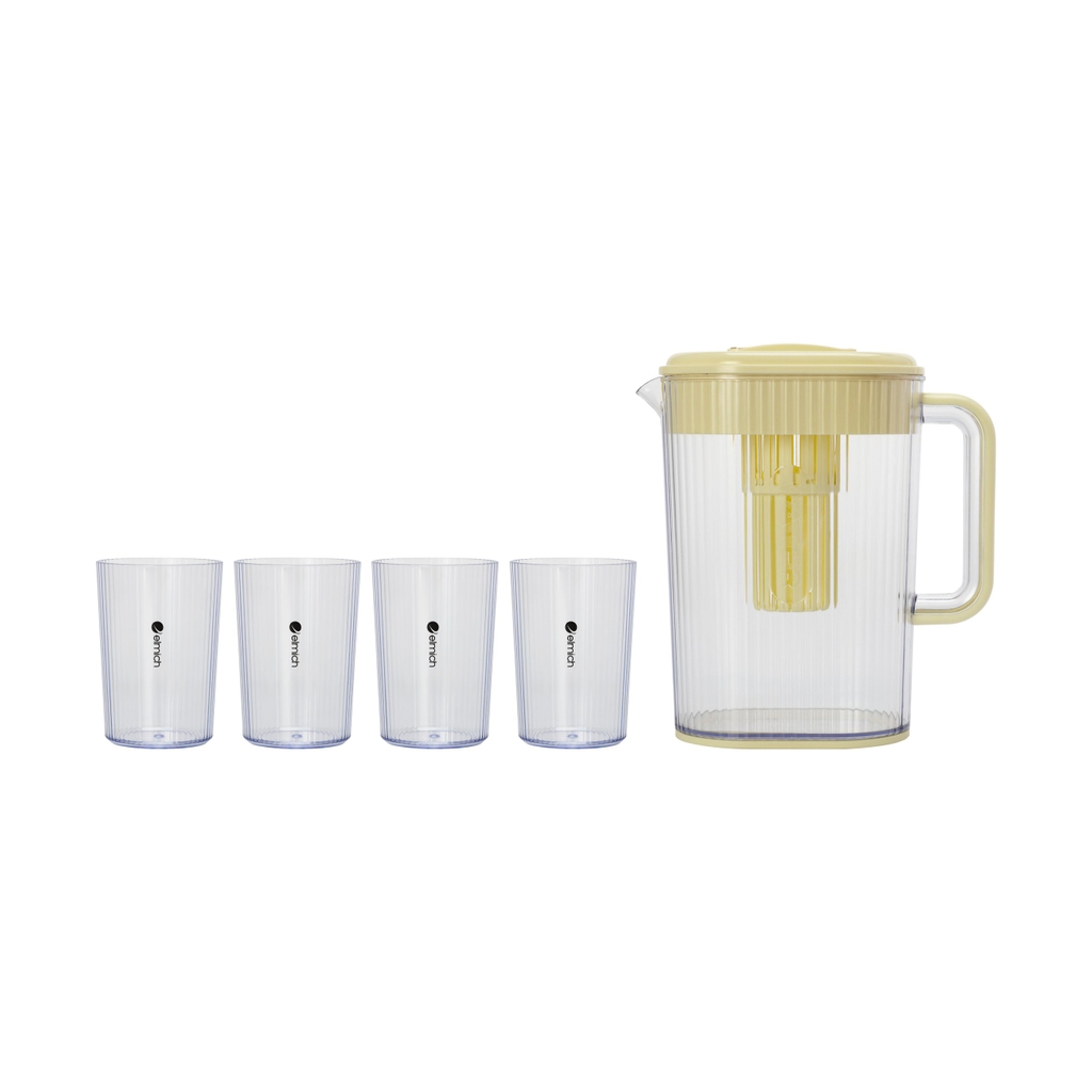 Set bình nhựa đựng nước dung tích 2L kèm 4 cốc Elmich EL8363