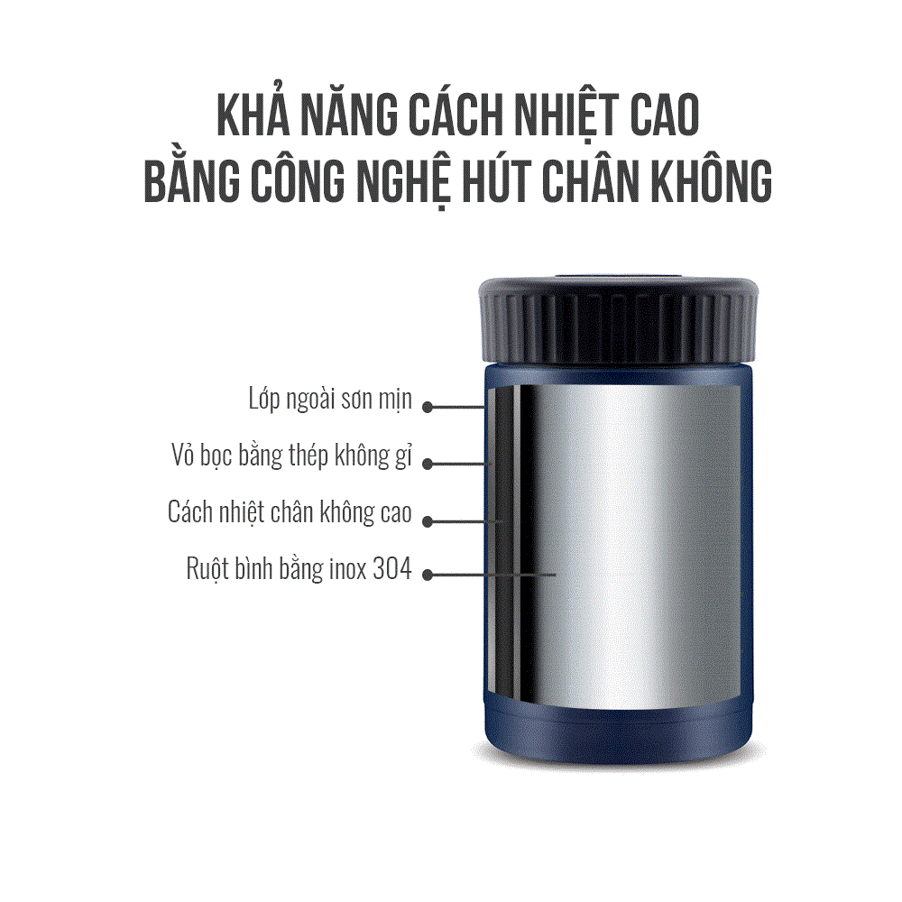 Bình giữ nhiệt inox 304 Elmich EL-8012OL dung tích 600ml