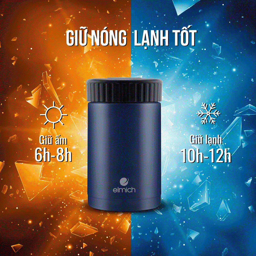 Bình giữ nhiệt inox 304 Elmich EL-8012OL dung tích 600ml