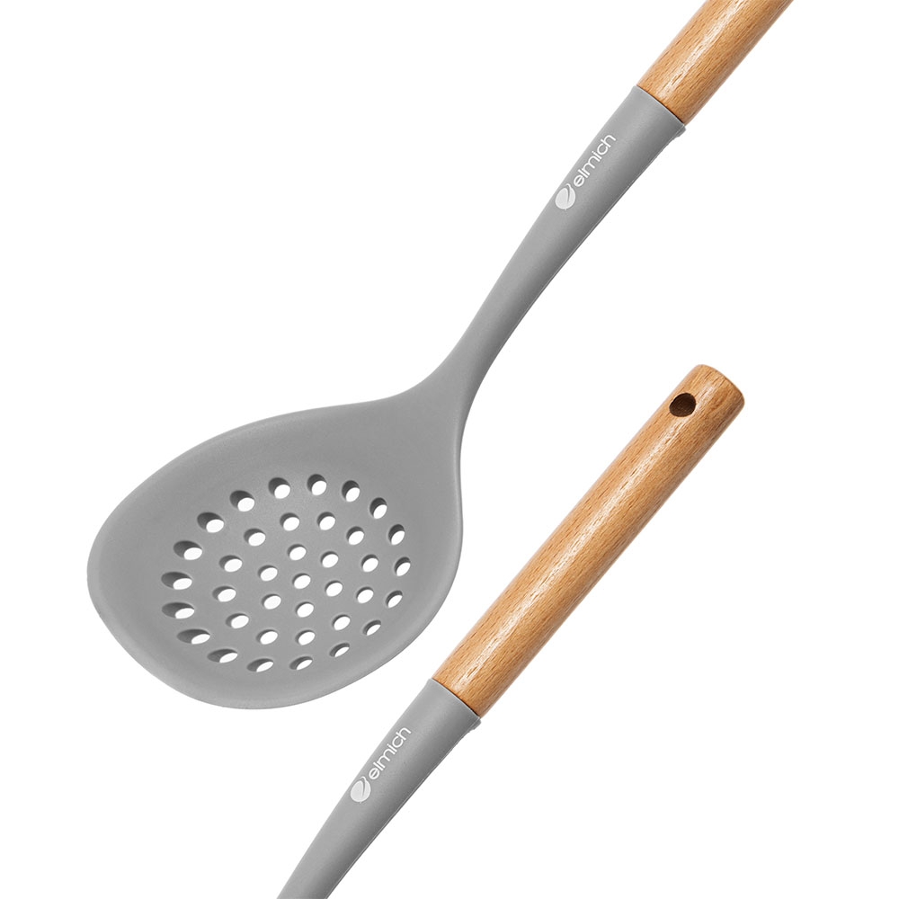 Muôi vớt silicone cán gỗ Elmich Daily