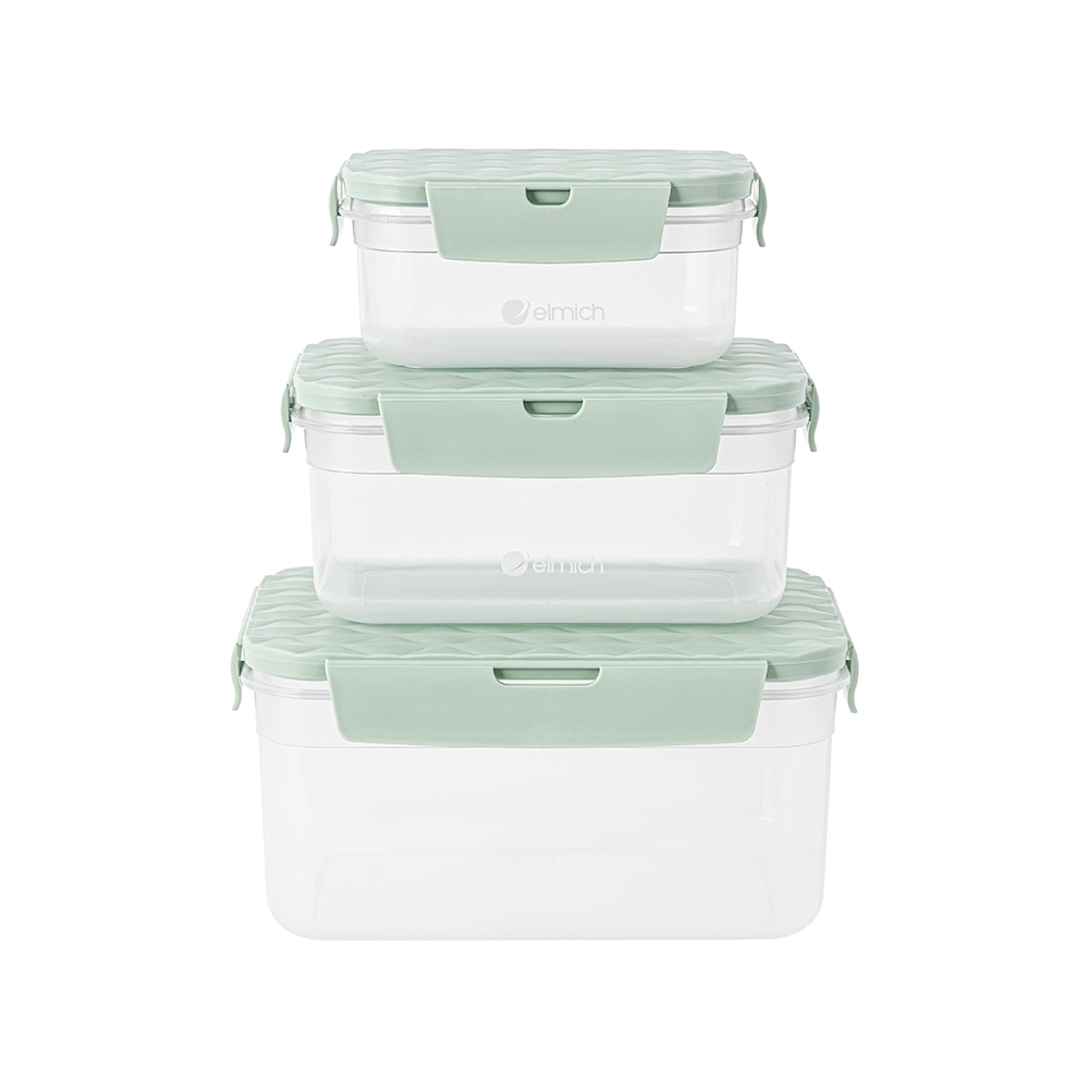 Bộ 3 hộp nhựa Elmich EL4008 dung tích 600ml-1200ml- 2200ml