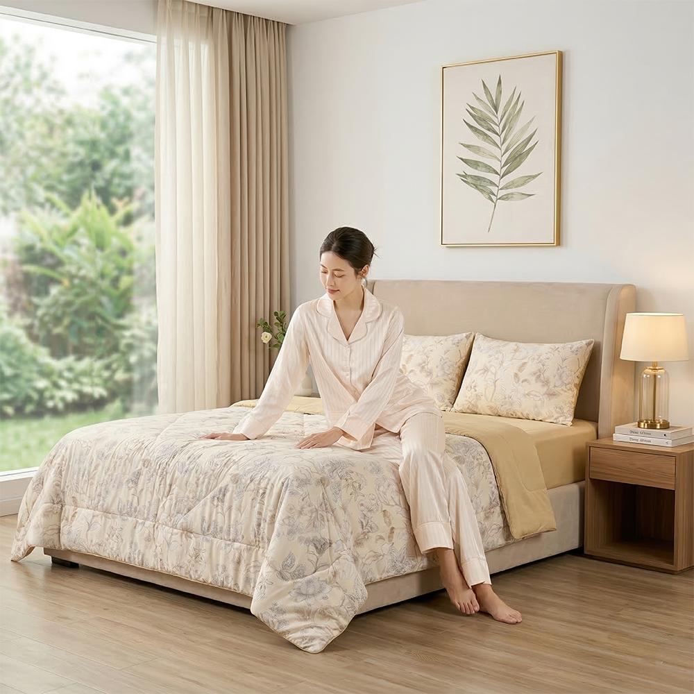 Bộ Chăn Ga Gối 100% Tencel 300T ETP08