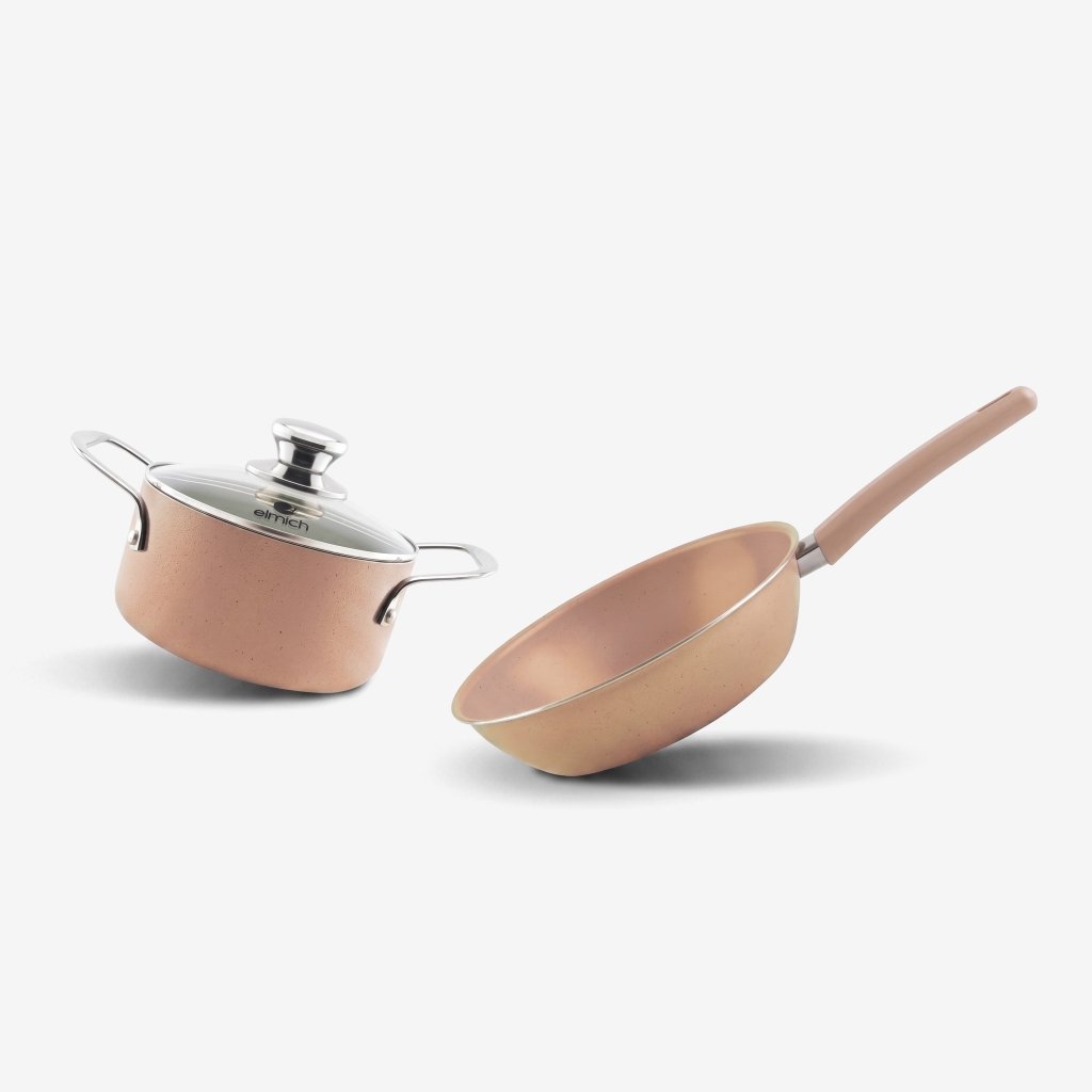Bộ nồi chảo nhôm chống dính cao cấp EDA 1026 nồi 20,chảo 26cm