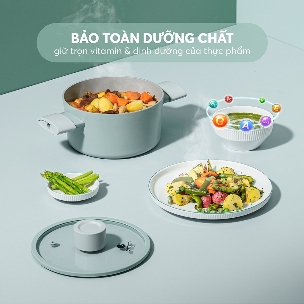 Nồi chống dính Ceramic Elmich Verona EL5525SK size 18,20,24cm