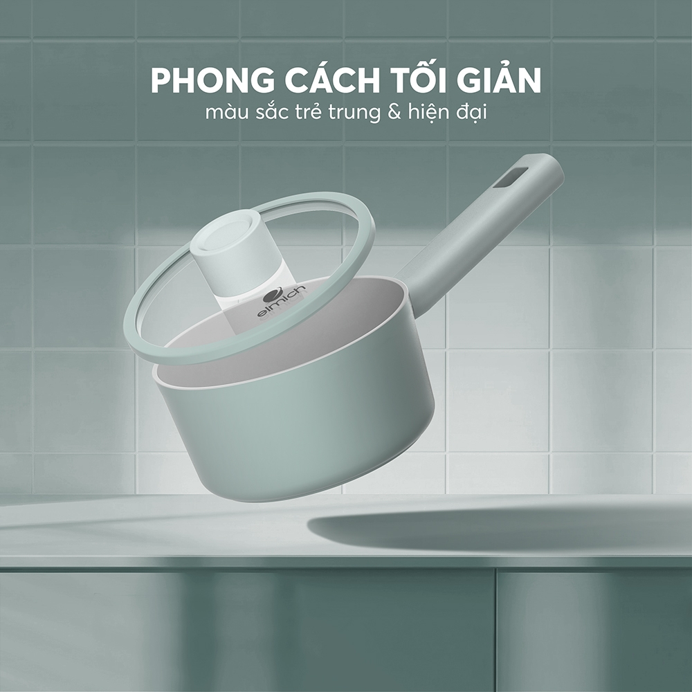 Quánh phủ sứ an toàn Elmich Verona EL-5525SK16 Size 16cm