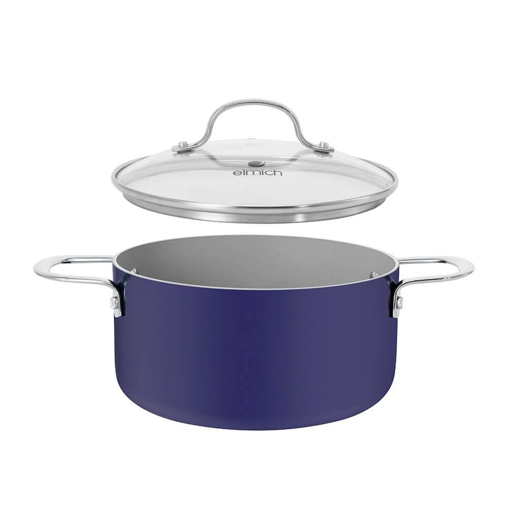 Nồi phủ sứ an toàn Elmich Classic El-5526FD size 18,20cm