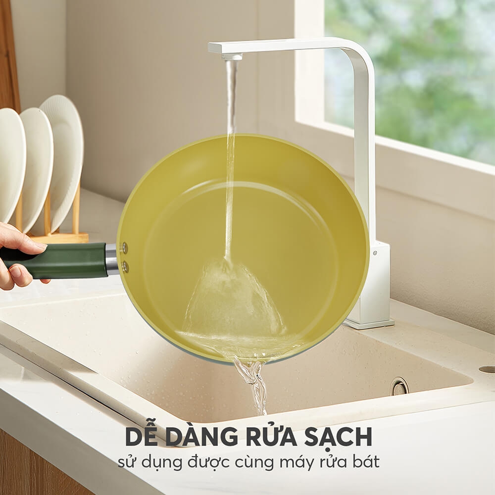 Chảo chống dính ceramic Elmich Plus Olive EL5965OV