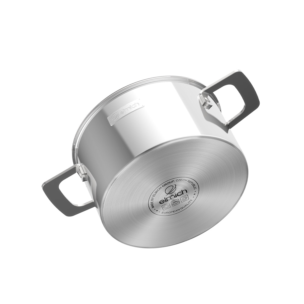 Bộ nồi Inox liền khối Elmich Hera EL-8137IN size 18, nồi hấp 22, chảo 26cm
