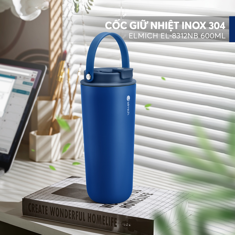 Cốc giữ nhiệt inox 304 Elmich EL8312 dung tích 600ml