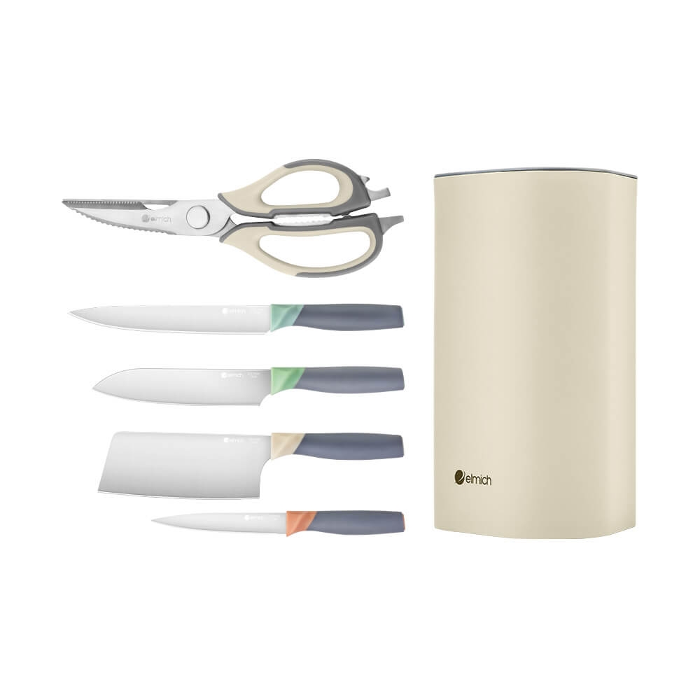 Bộ dao kéo inox 5 món kèm hộp đựng Elmich EL8404