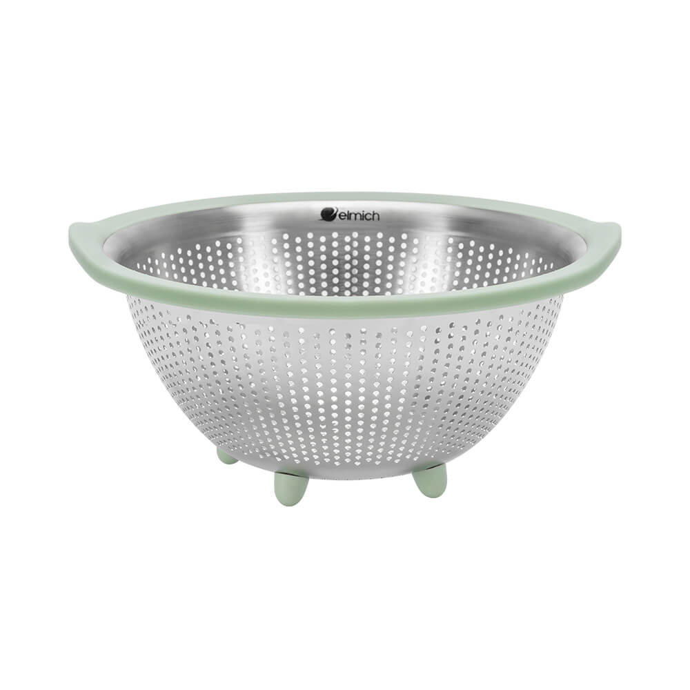 Rổ inox cao cấp có chân đỡ ráo nước Elmich 23cm & 29cm