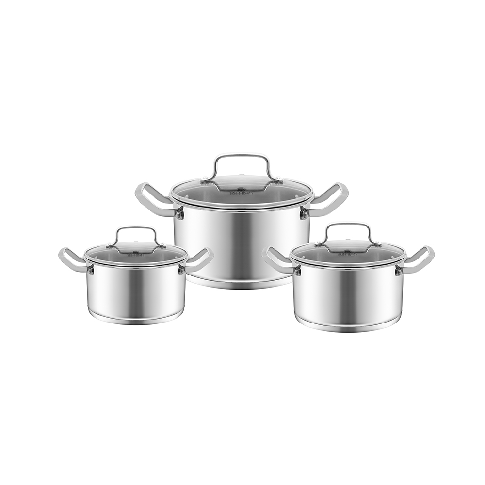 Bộ nồi inox 304 Impact bonding Elmich  EL2489IN01 Size 16, 20, 24cm