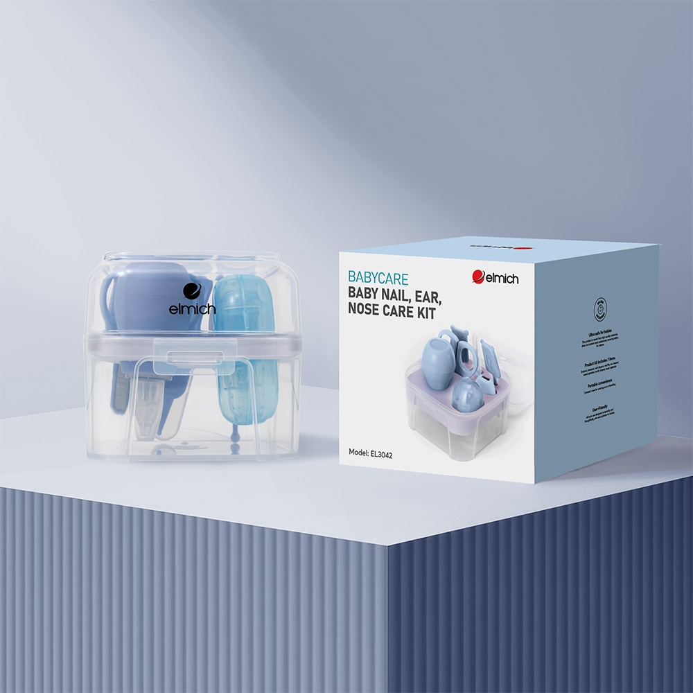 Bộ dụng cụ chăm sóc tai, mũi, móng cho bé Elmich BabyCare EL3042