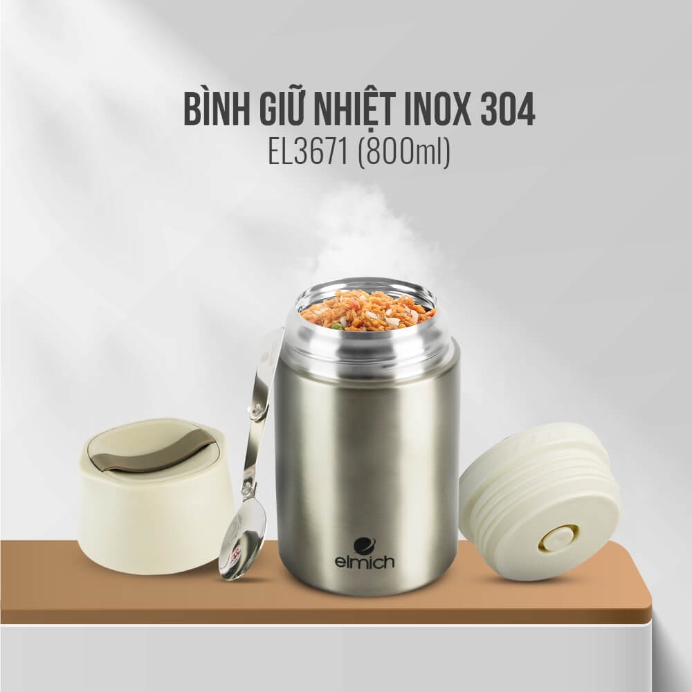 Bình đựng thức ăn giữ nhiệt ELMICH 800ml EL3671
