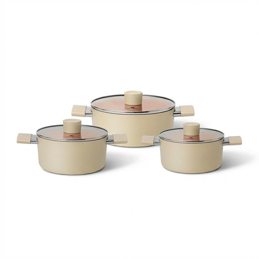 Bộ nồi chống dính Ceramic Elmich EL5240 Size 18,20,24cm