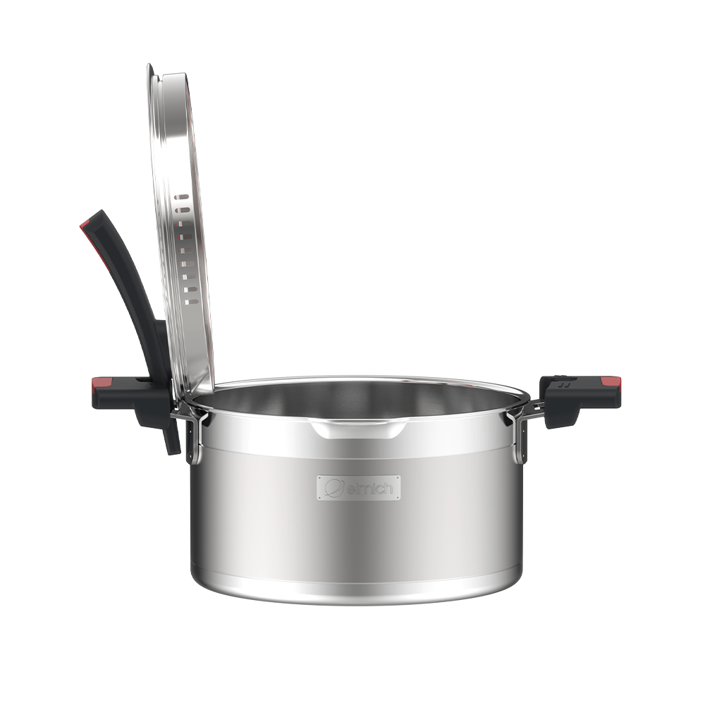 Bộ nồi Inox liền khối Elmich Milano EL-8091 size 16, 20, nồi hấp 22cm