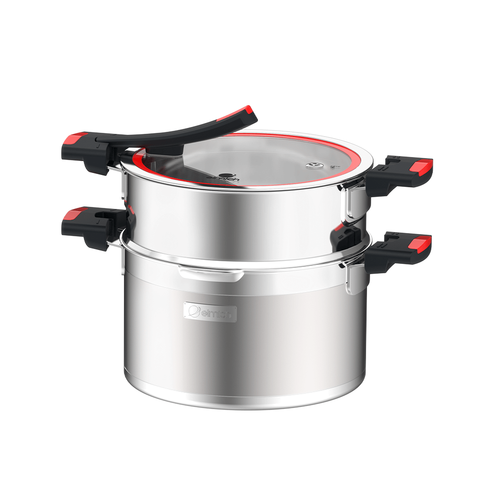 Bộ nồi Inox liền khối Elmich Milano EL-8091 size 16, 20, nồi hấp 22cm