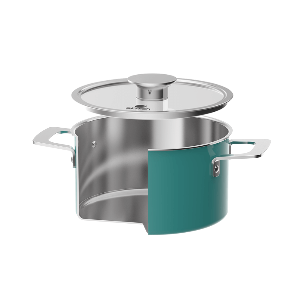 Bộ nồi Inox liền khối Elmich Hera Size 16, 18, 22, chảo 24cm