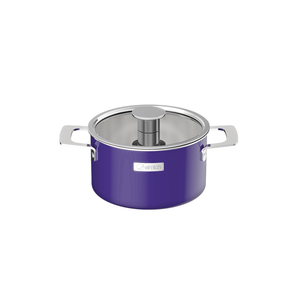 Bộ nồi Inox liền khối Elmich Hera Size 16, 18, 22, chảo 24cm