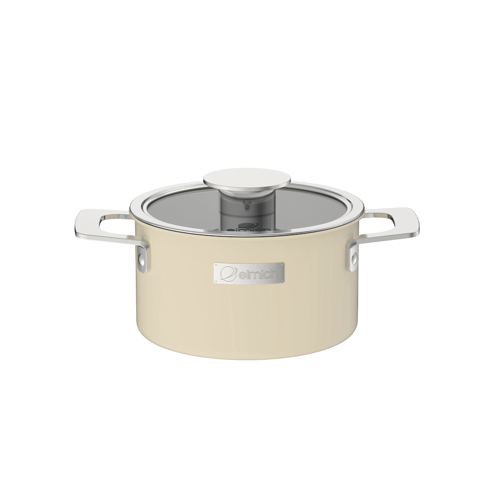 Nồi inox liền khối Elmich Hera - Vàng Kem
