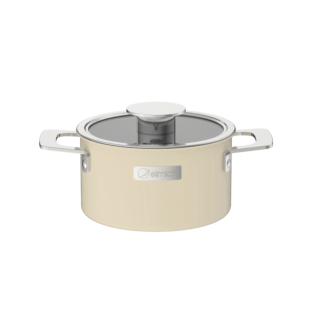 Nồi inox liền khối Elmich Hera - Vàng Kem