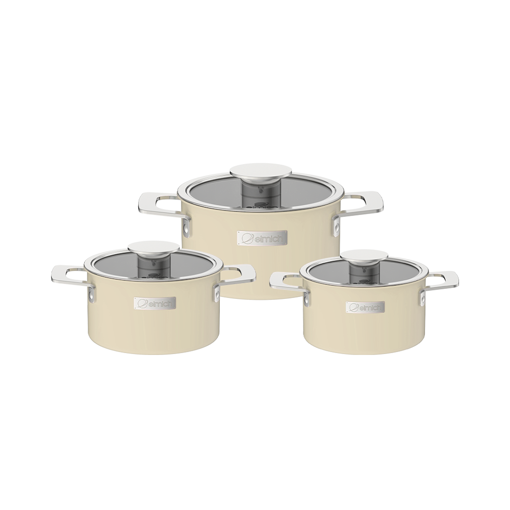 Bộ nồi Inox liền khối Elmich Hera size 18,20,26cm