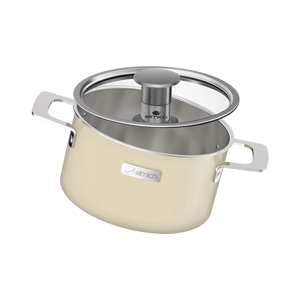 Bộ nồi inox liền khối Elmich Hera Size 18, 22 chảo 26cm