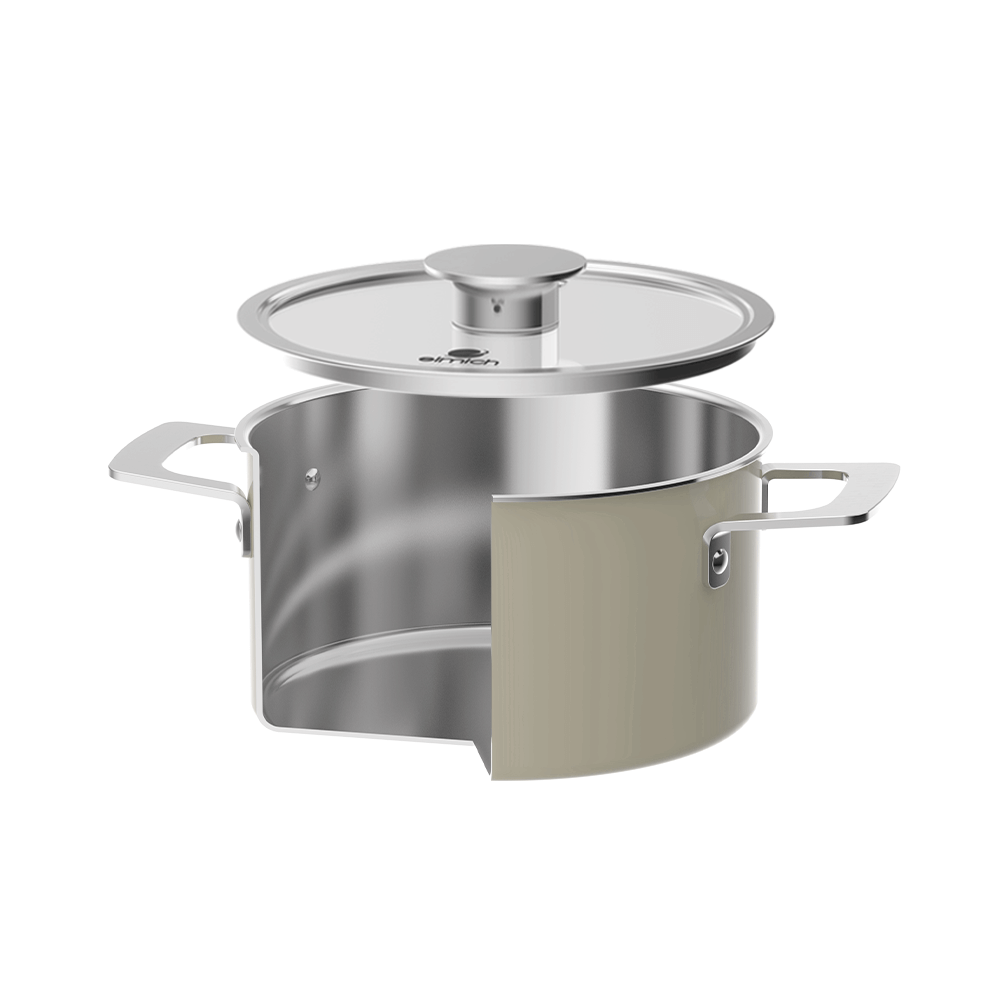 Bộ nồi inox liền khối Elmich Hera Size 18, 22 chảo 26cm