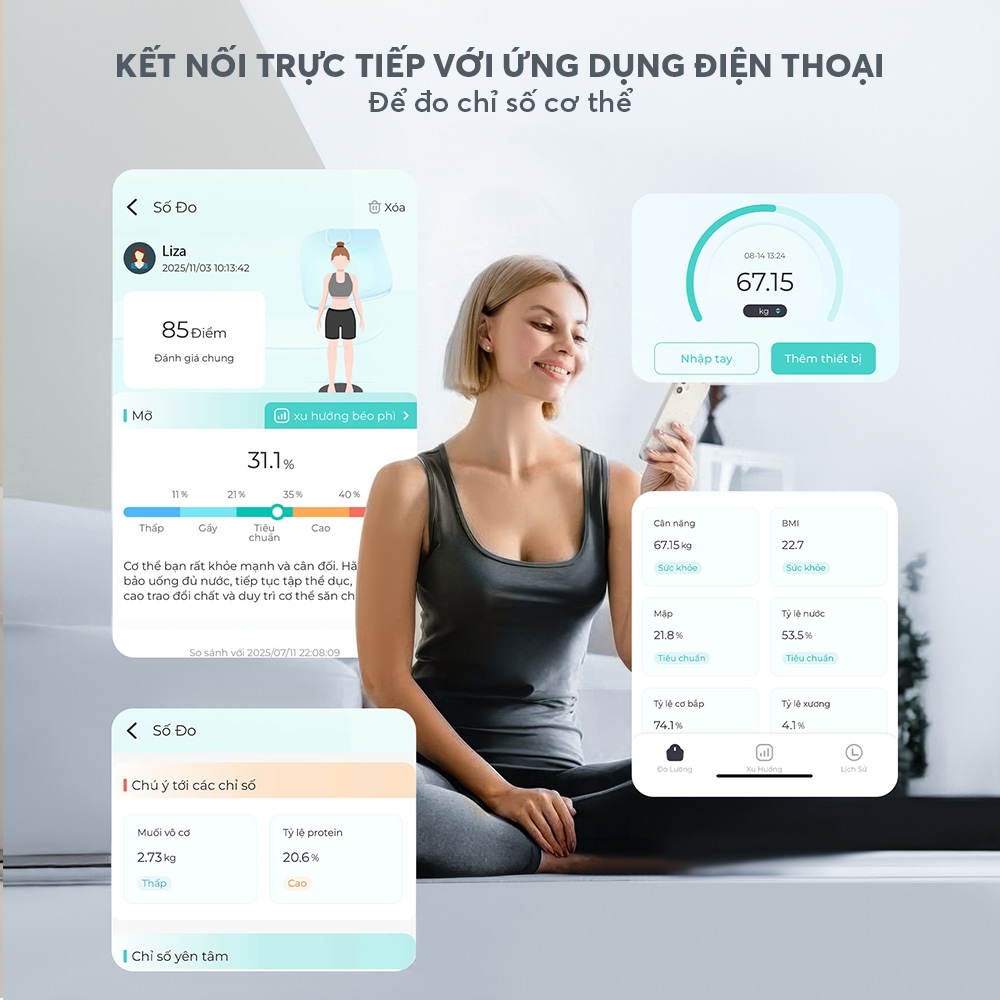 Cân điện tử sức khỏe Elmich ESE0868