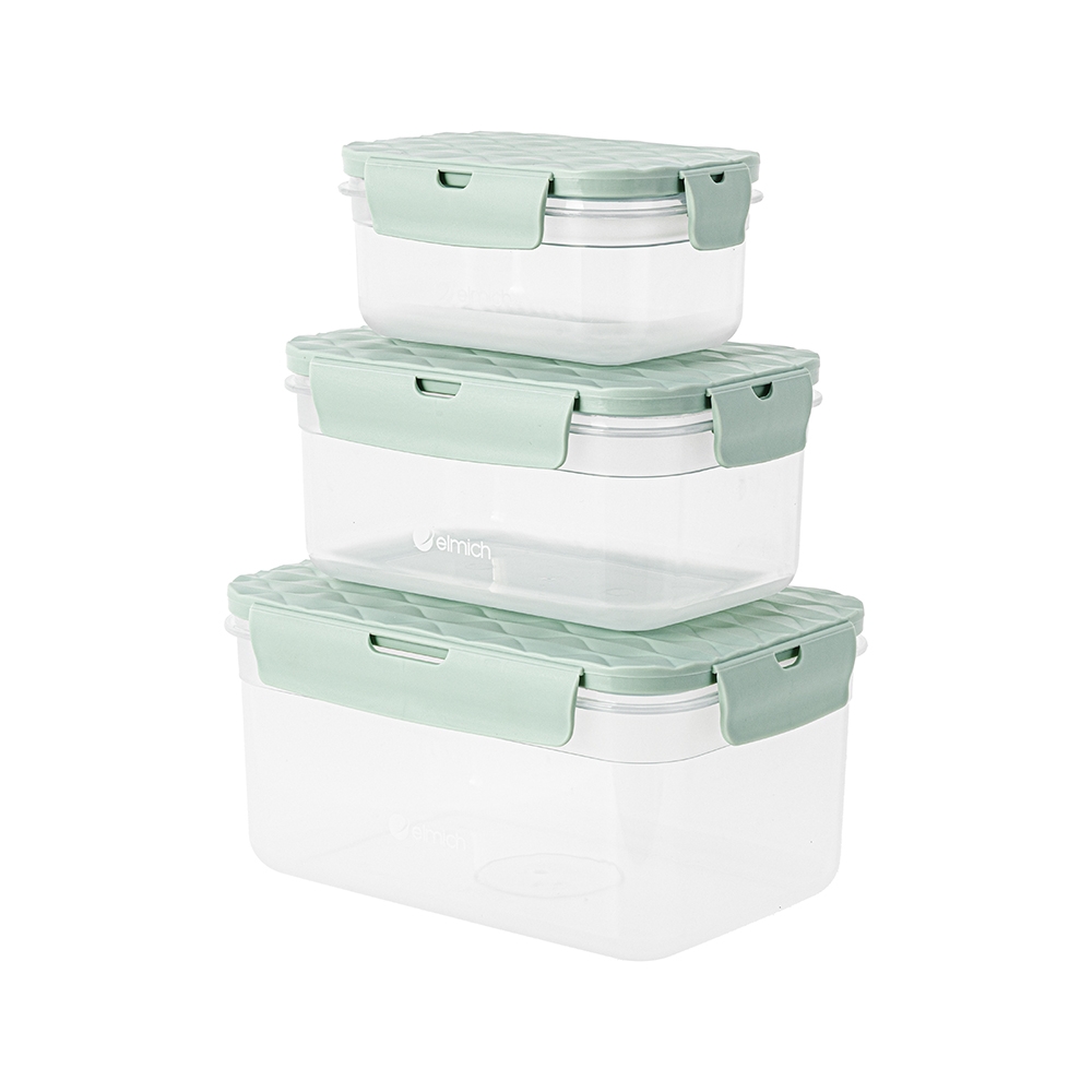 Bộ 3 hộp nhựa Elmich EL4008 dung tích 600ml-1200ml- 2200ml