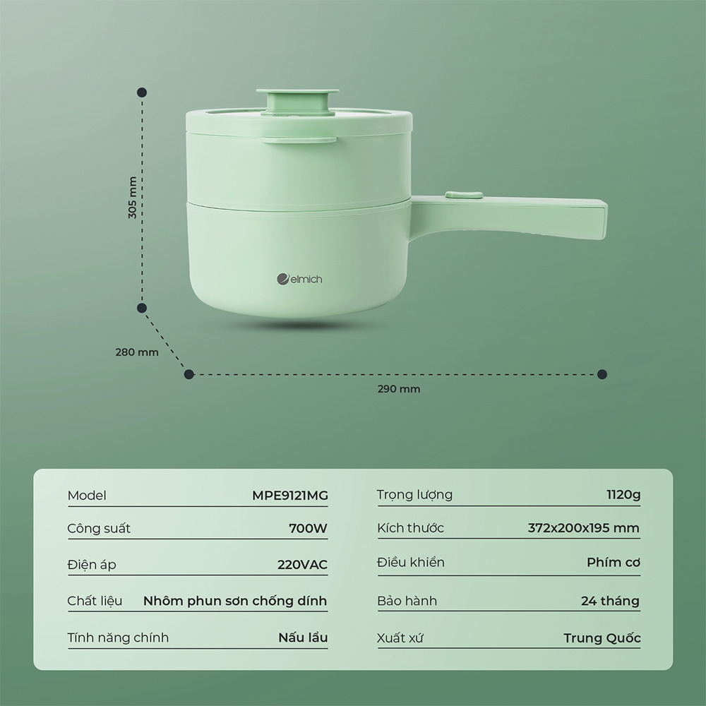 Nồi điện mini đa năng 1.5L MPE 9121