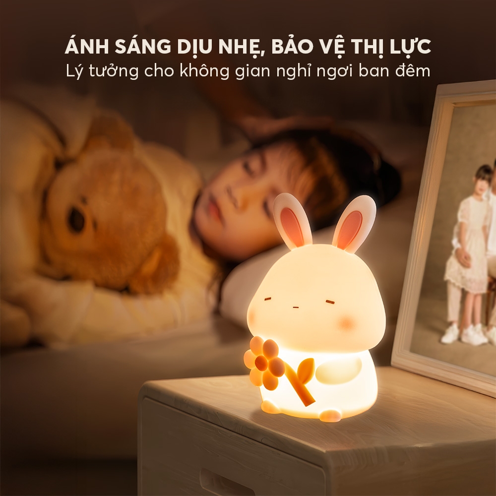 Đèn ngủ cảm ứng thỏ con Elmich NLE0738