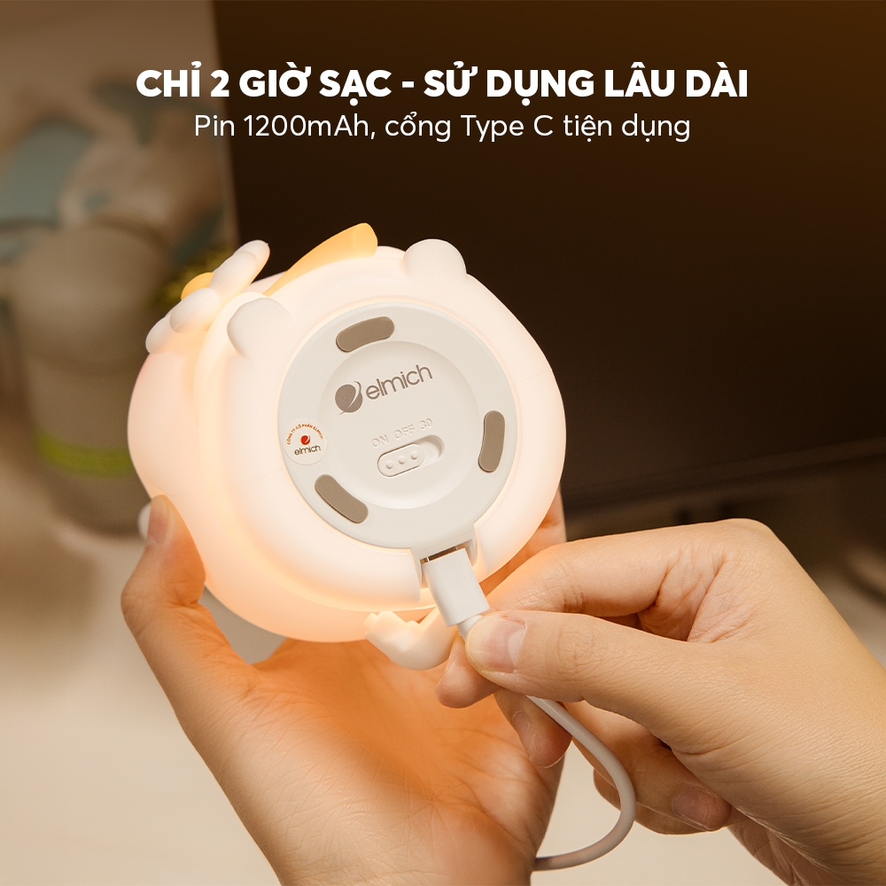 Đèn ngủ cảm ứng thỏ con Elmich NLE0738