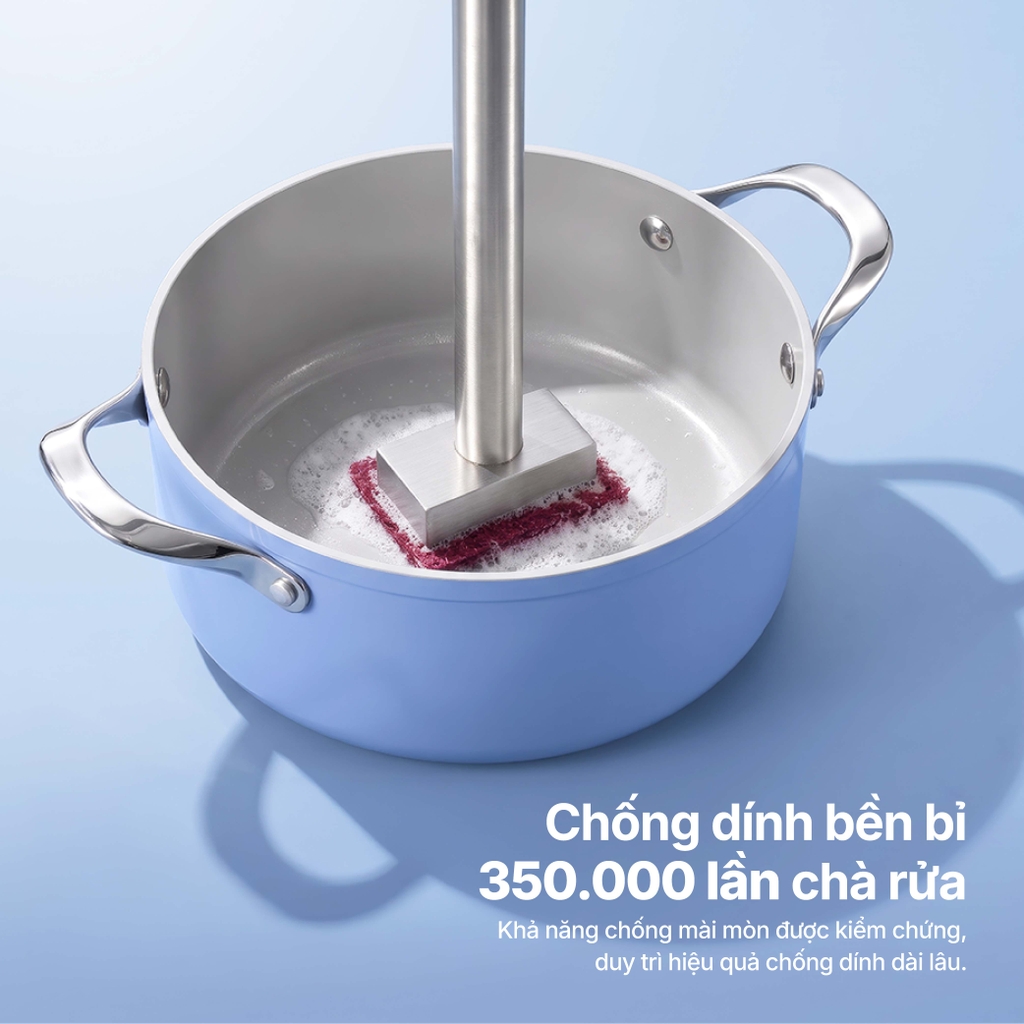 Bộ nồi Ceramic Elmich Premium Zen Quánh 16cm, nồi 18, 20, 24cm