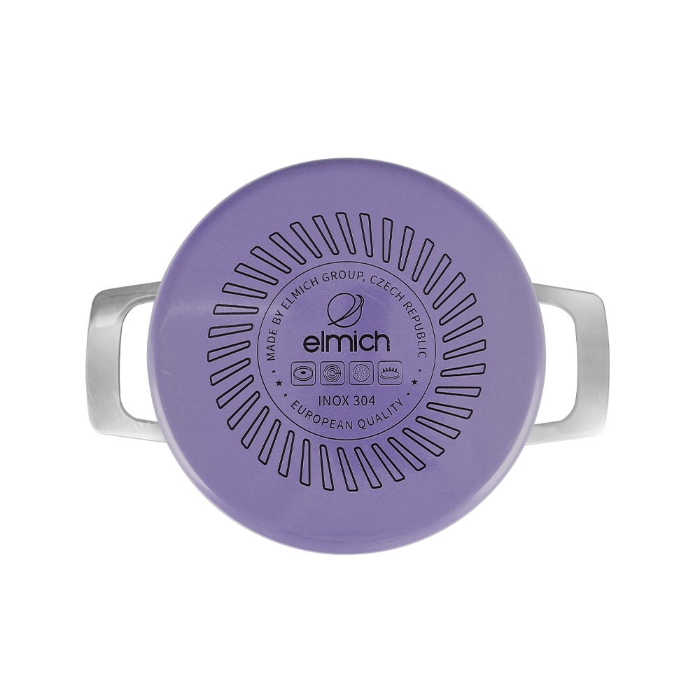 Bộ nồi Inox liền khối Elmich Hera Size 16, 18, 22, chảo 24cm
