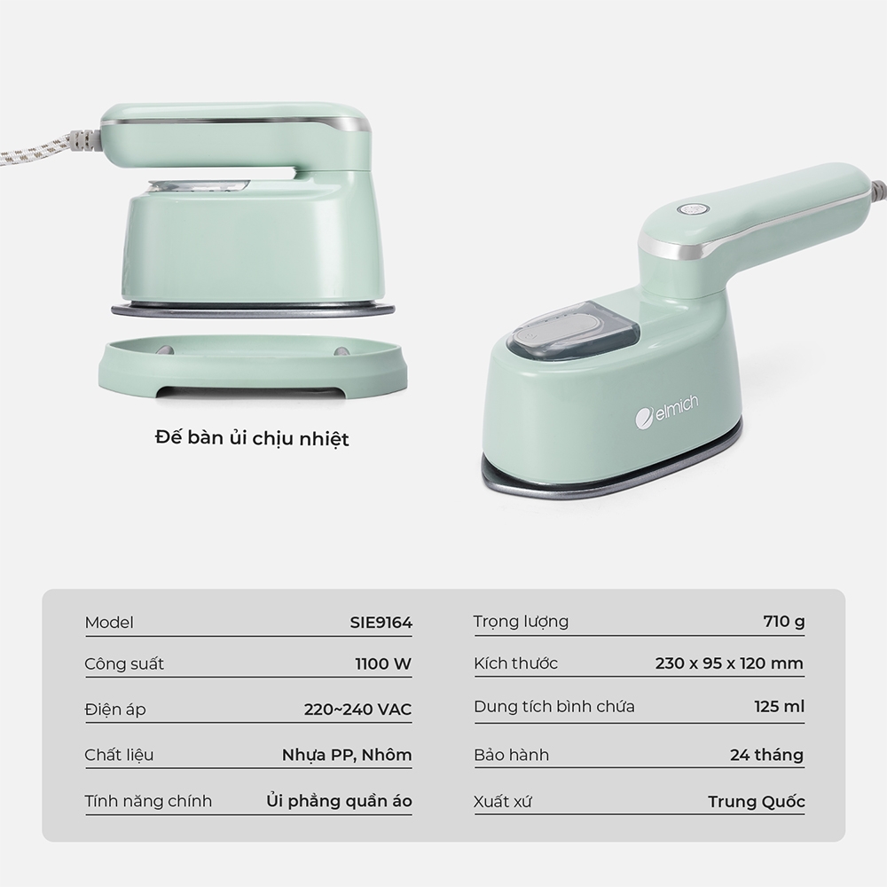 Bàn là hơi nước cầm tay Elmich SIE9164