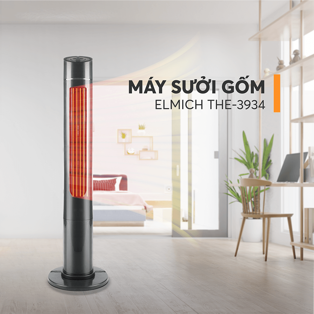 Máy sưởi gốm Elmich THE 3934