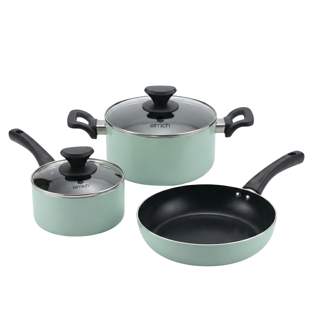 Bộ nồi chảo chống dính Elmich EL-5212MN size 16, 20 chảo 24cm