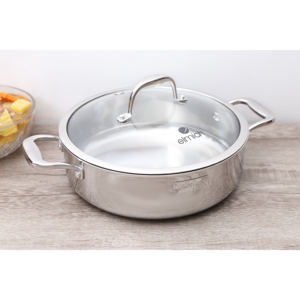 Nồi chảo lẩu đa năng Inox liền khối Elmich Trimax XS EL-3847 size 26cm