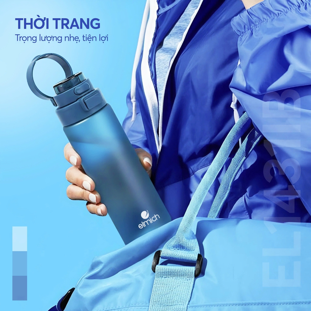 Bình nước Tritan Elmich EL1431IB  dung tích 880ml