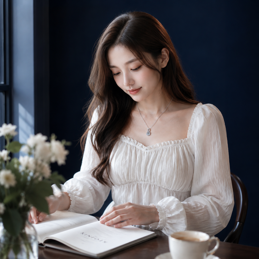 Dây chuyền bạc 925 đính kim cương Moissanite 1 Carat