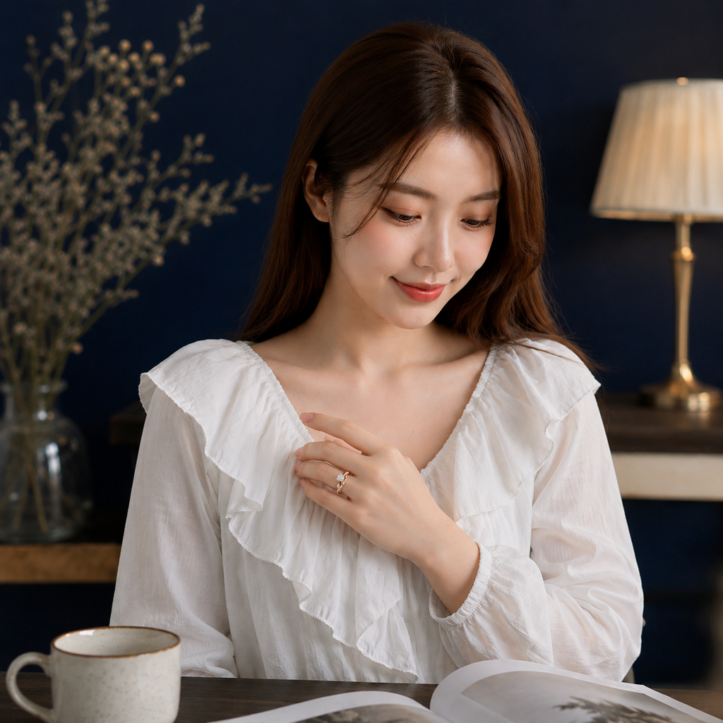 Nhẫn moissanite đôi nhánh giao hòa – Cân bằng trong những điều khác biệt | Hải Hà Jewelry