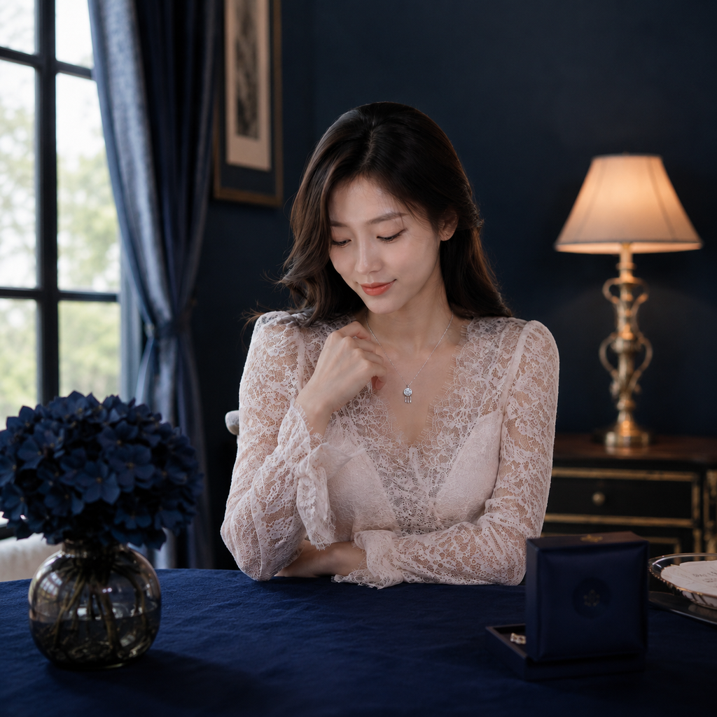 Dây chuyền bạc s925 đính Moissanite 1 Carat