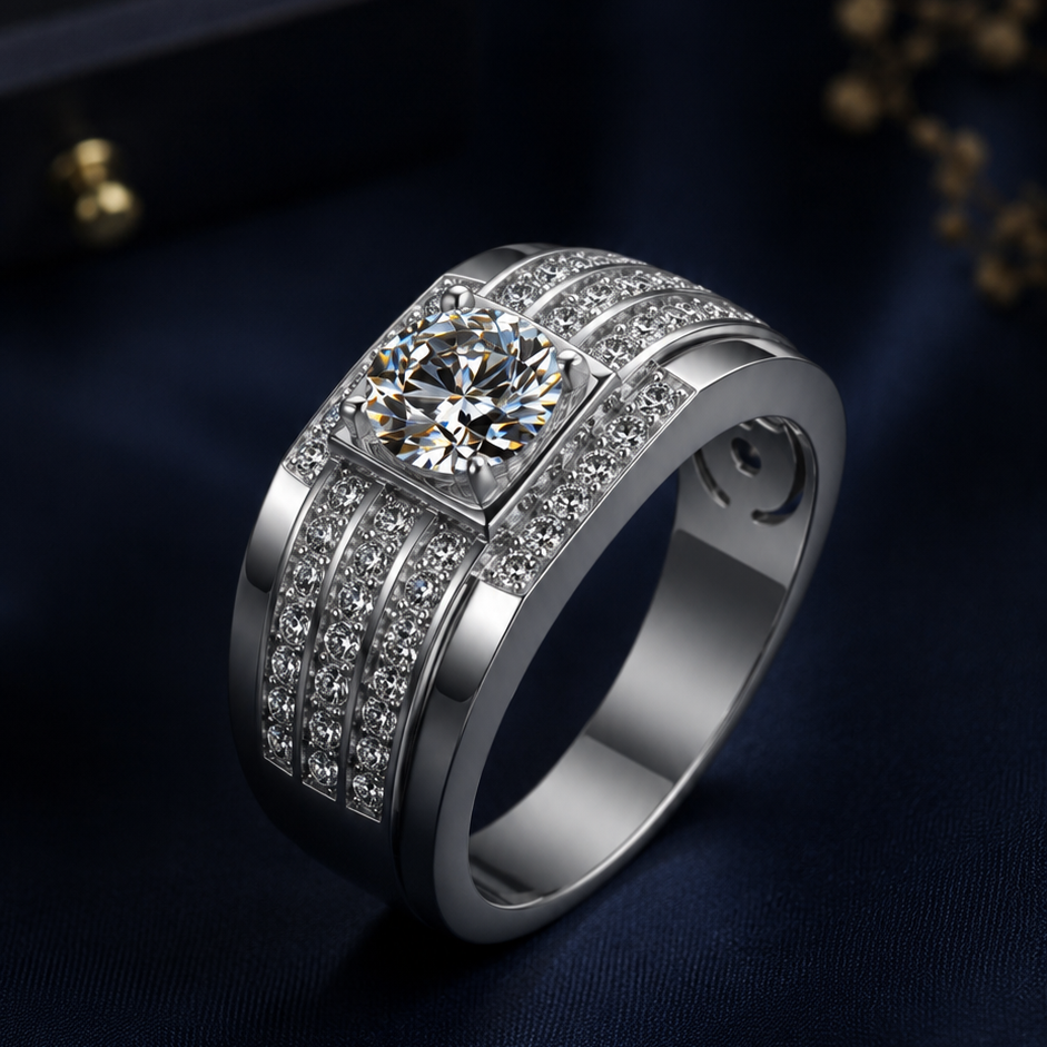 Nhẫn bạc nam bản lĩnh vững vàng | Hải Hà Jewelry